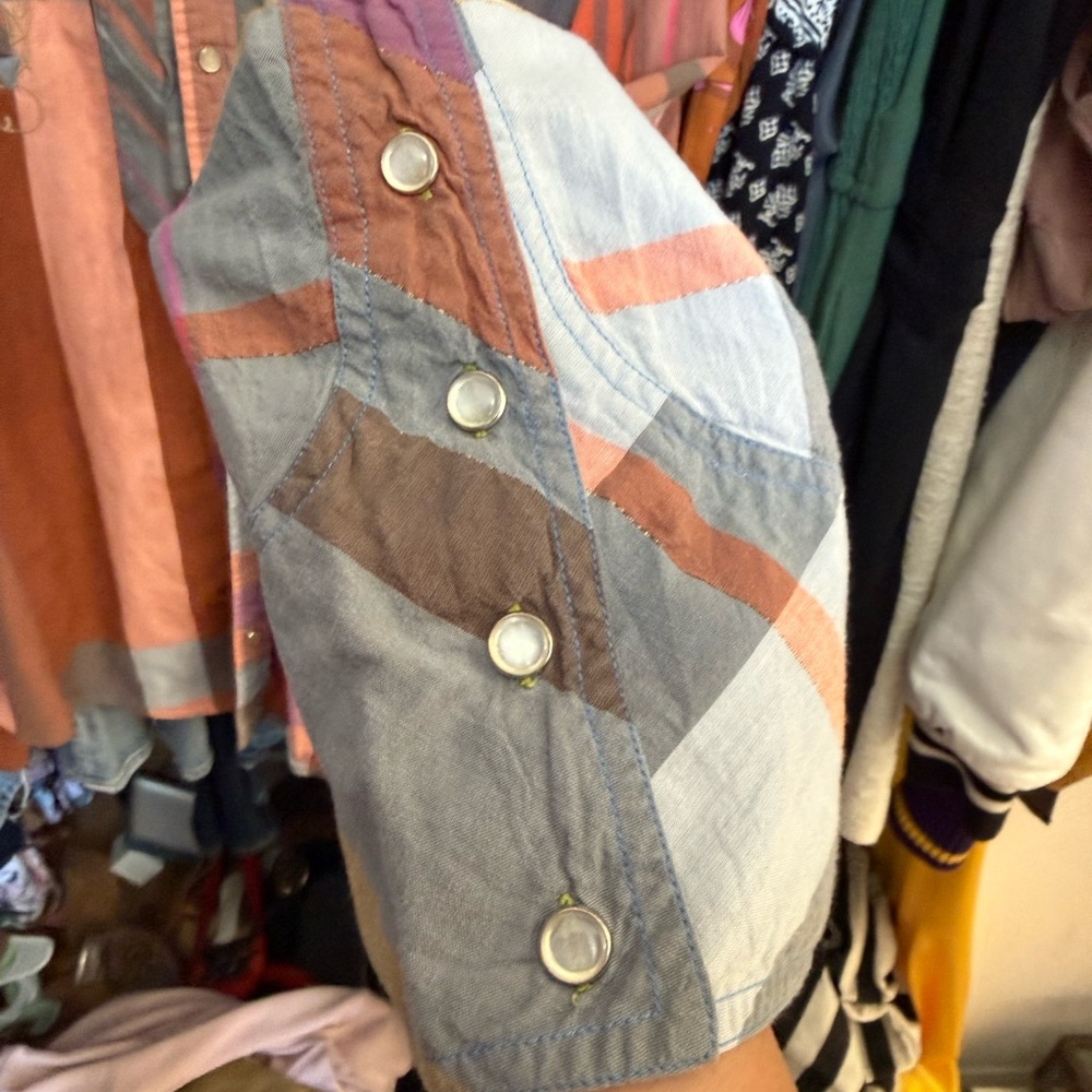 3j Workshop Western Patchwork Long Sleeve Shirt L… - image 3